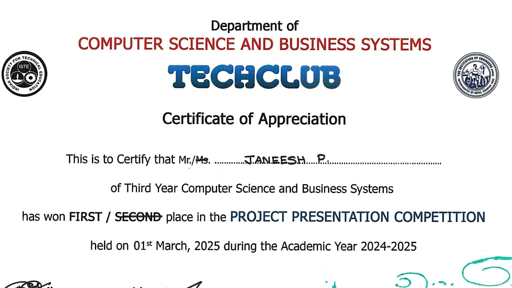 Project Presentation Winner cover image